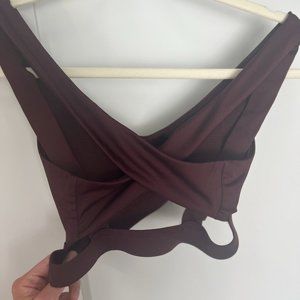 Maroon Crossback Nike Sports Bra